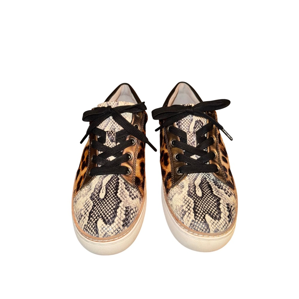 Johnston & Murphy Women's Leopard Snake Print Lace Up Sneakers Shoes Size 8.5M‎